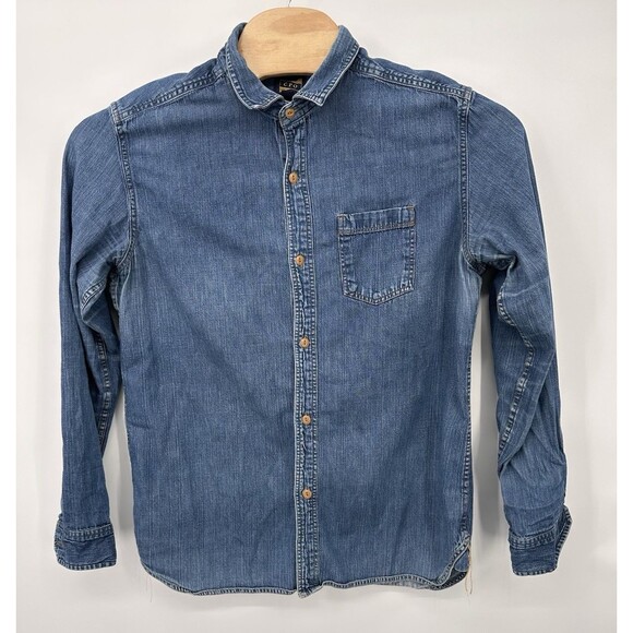 CPO Provisions Tactical Utility Denim L/S Button down Shirt Mens L Vintage Y2K - Picture 1 of 12